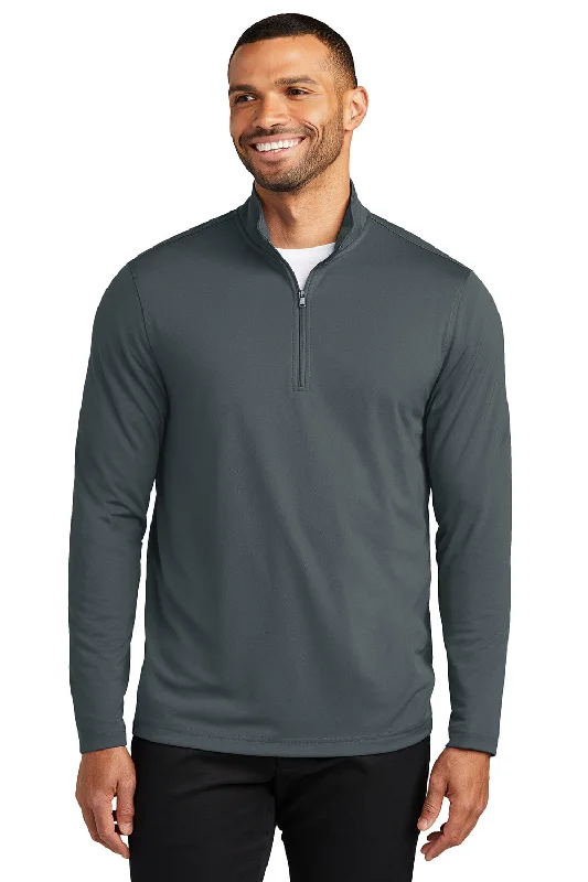 Deal Alert Port Authority Mens Dry Zone Moisture Wicking Micro Mesh 1/4 Zip Sweatshirt - Graphite Grey