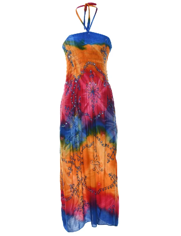 Now Available Rainbow Sequined Maxi Dress - S
