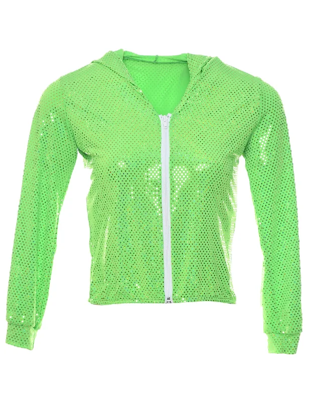 Sequined Cropped Jacket - M