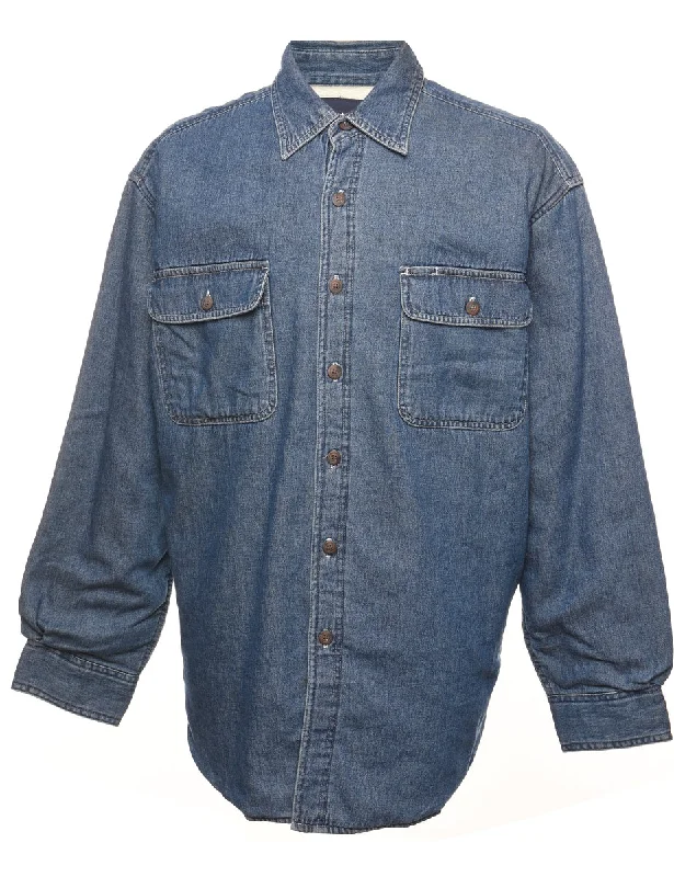 Celebrate the Weekend with Discounts Puritan Medium Wash Denim Shirt - L