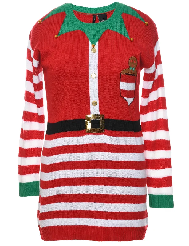 Weekend Price Cuts Galore Red Christmas Jumper - M