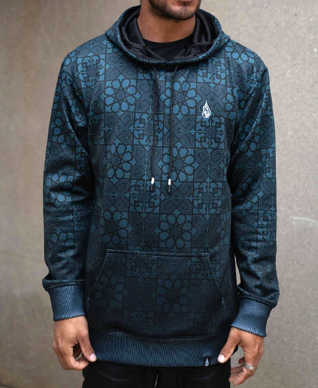 Today's Deal Medallion Pullover Hoodie by Threyda