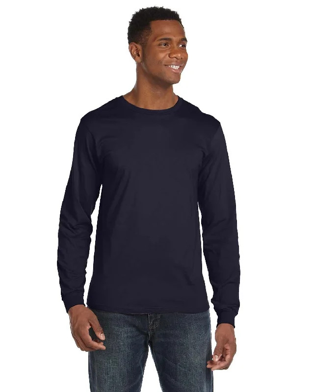 Big Savings Anvil Long Sleeve Fashion Fit T-Shirt | Navy