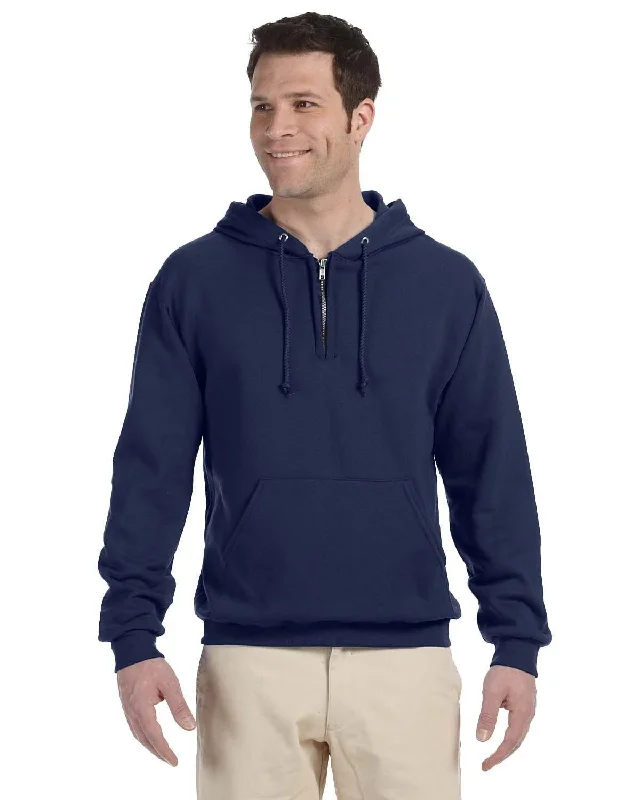 Jerzees 50/50 Quarter-Zip Pullover Hoodie | J Navy