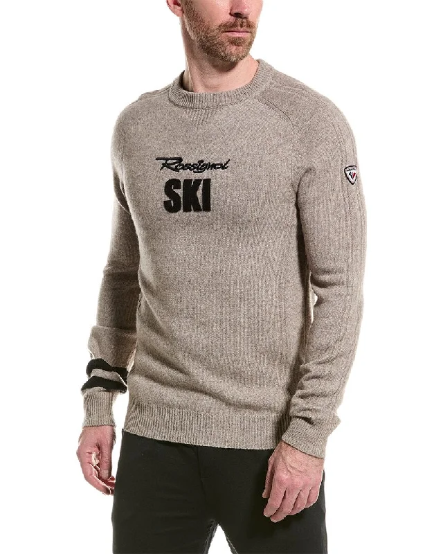 Weekend Bargains Just for You Rossignol Signature Knit Wool & Cashmere-Blend Crewneck Sweater