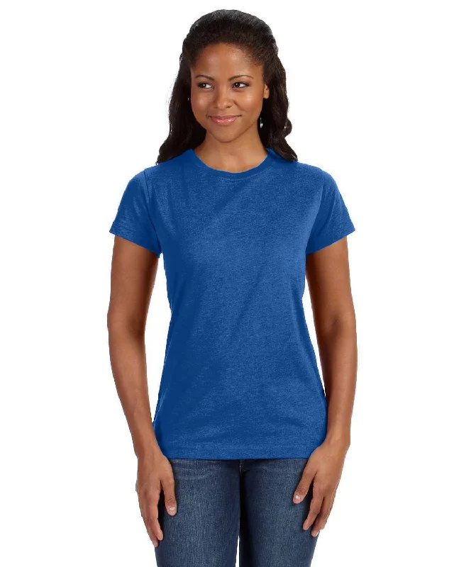 LAT Ladies Fine Jersey Longer Length T-Shirt | Vintage Royal