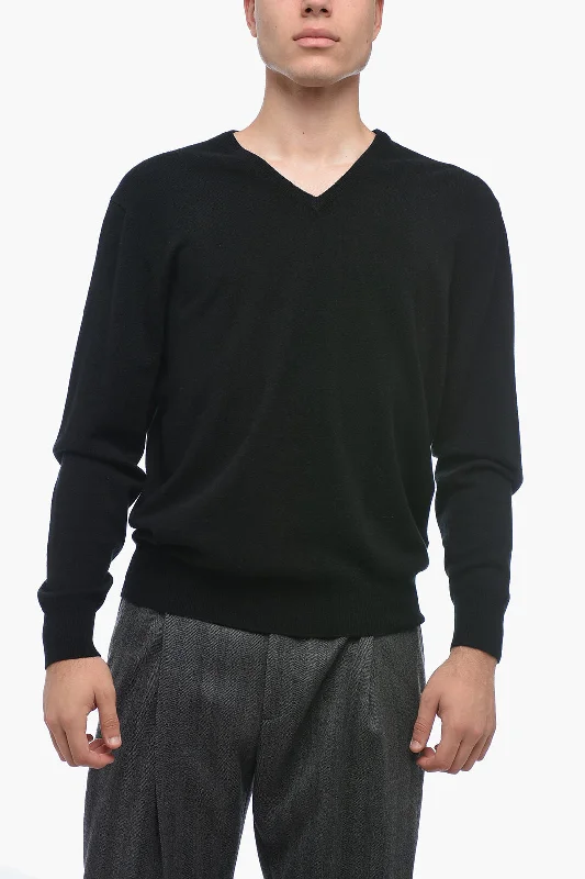 Allude V Neck Pure Cashmere Sweater