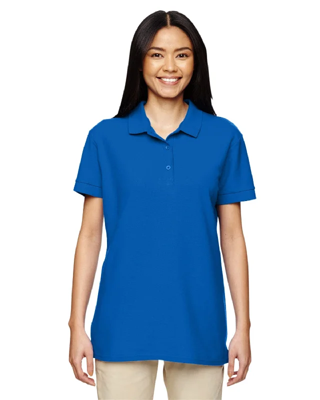 Weekend Savings Bonanza Gildan Premium Cotton Ladies Double Pique Polo Shirt | Royal