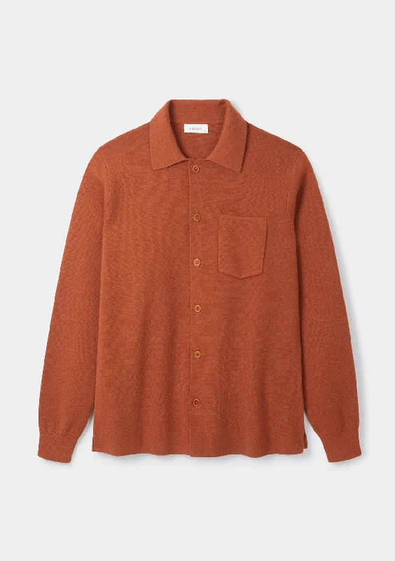 Your Weekend, Your Savings Burnt Orange Merino Knit Polo
