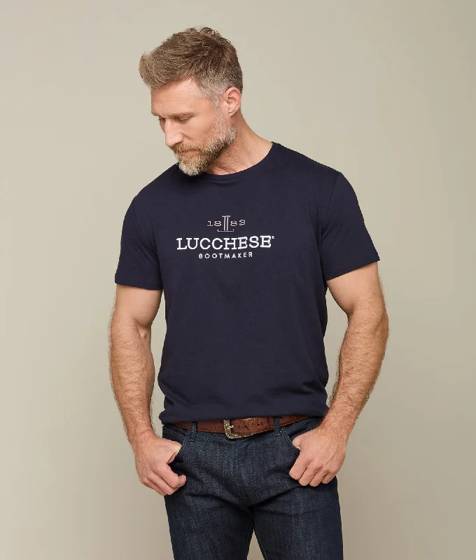 Men's Lucchese Classic Embroidered Tee :: Navy