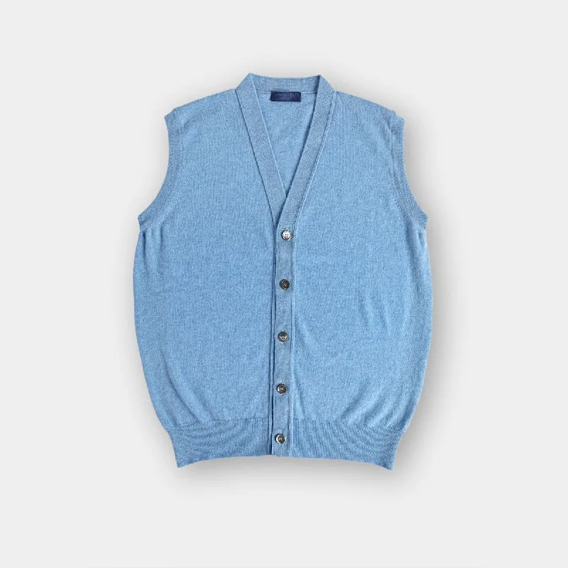 Light Blue Cashmere Waistcoat