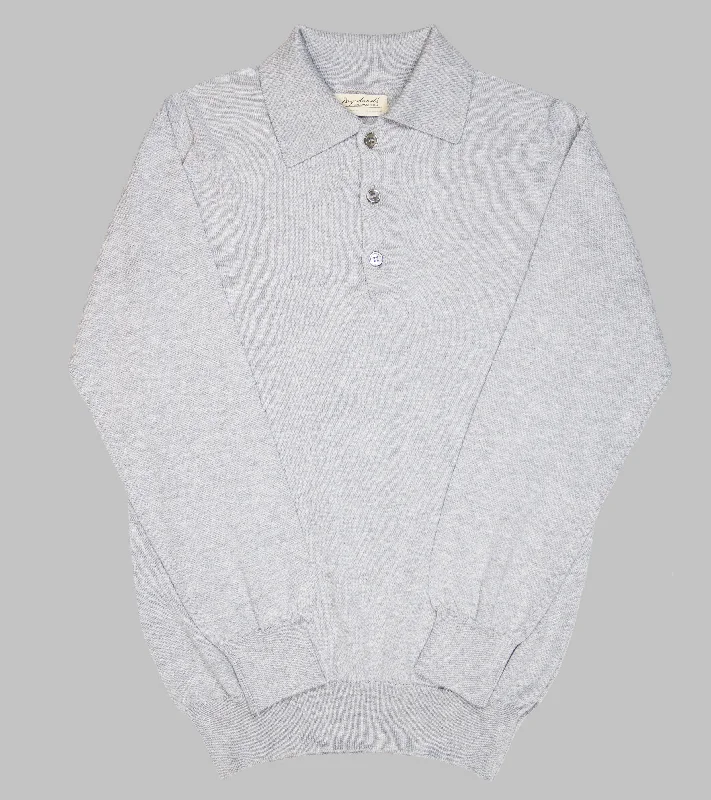 Limited Supply Bryceland's Cotton Long Sleeve Polo Zinc