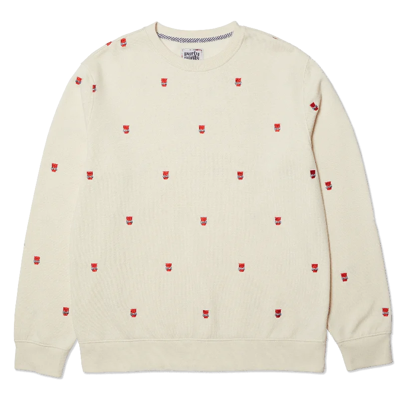Weekend Shopping Made Better Vintage White Animal Style Crewneck Sweatshirt