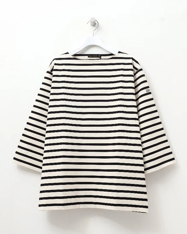 Weekend Deals That Spark Striped Cotton Jersey Basque Shirt BLACK