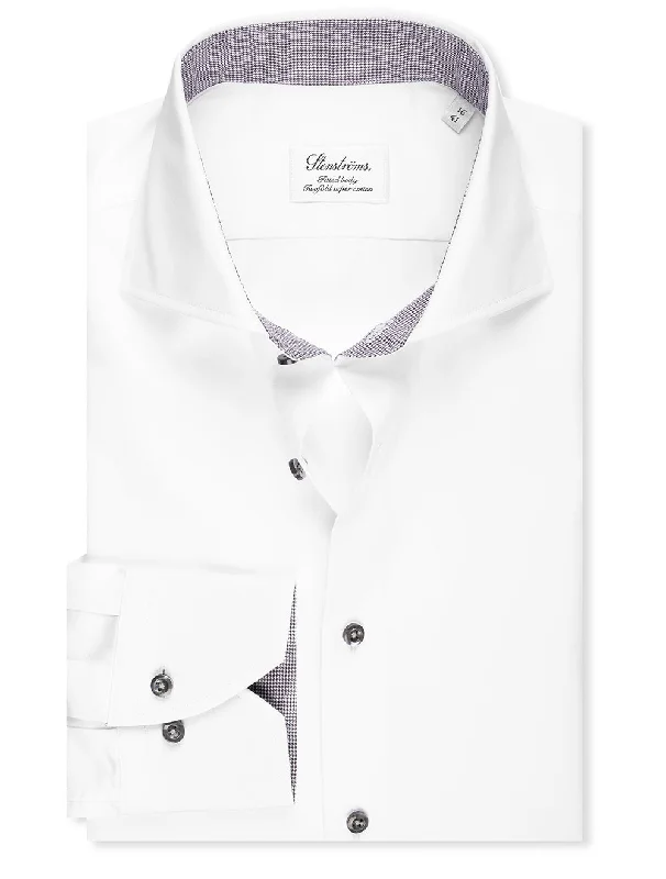 Final Clearance Contrast Buttons Shirt White