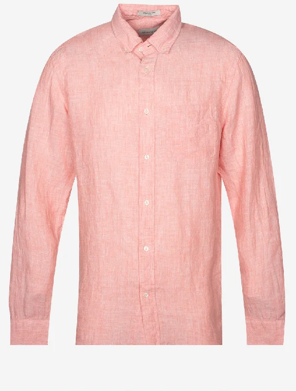 Instant Savings Regular Linen Shirt Peachy Pink
