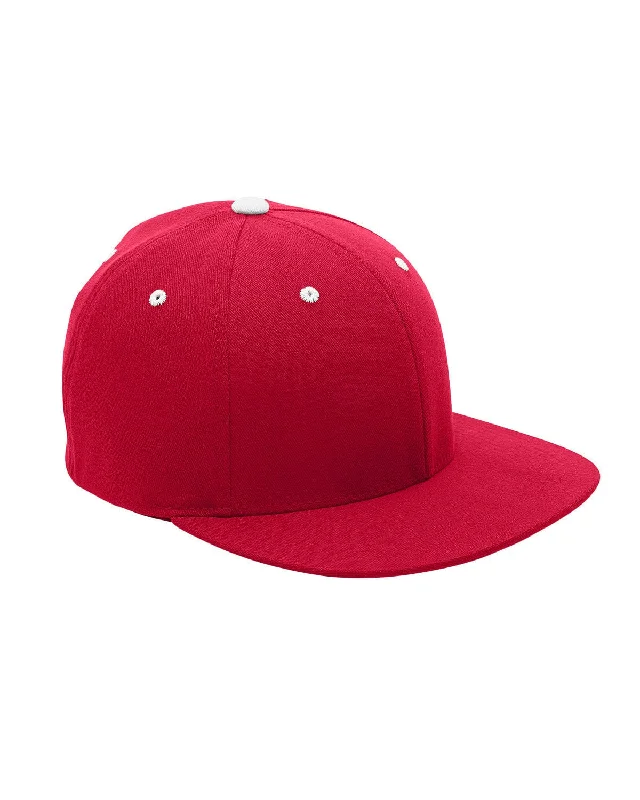 Team 365 Flexfit Adult Pro-Formance Contrast Eyelets Cap | Sport Red/ White