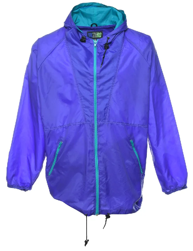 Weekend Shopping Bliss Purple & Blue Contrast Nylon Jacket - M