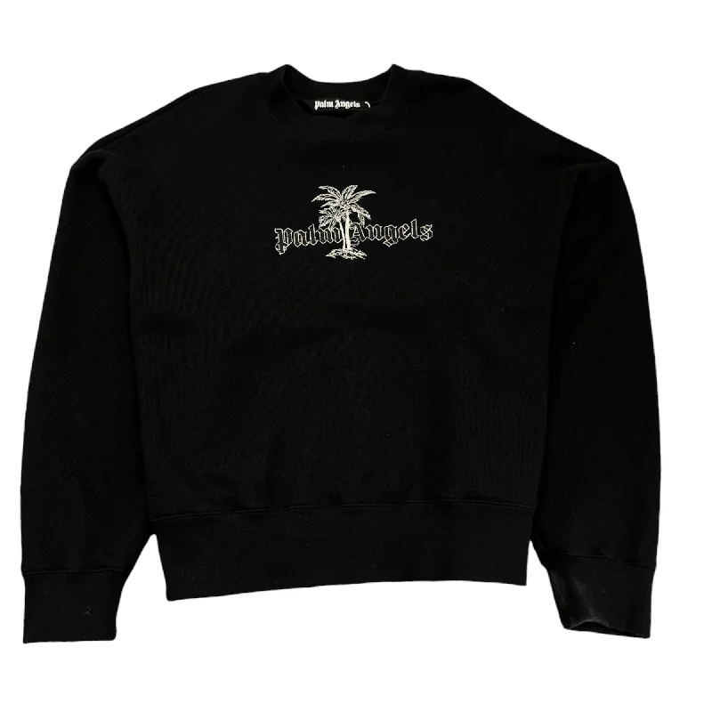 Midnight Madness Men's Embroidered Logo Jumper Black Size L
