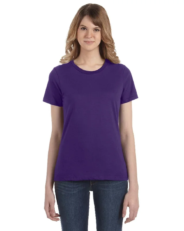 Deep Savings Anvil Ladies Fashion Fit T-Shirt | Purple