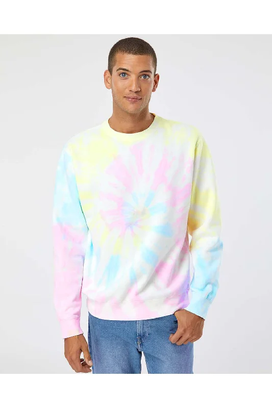 Weekend Discounts to Savor Independent Trading Co. Mens Tie-Dye Crewneck Sweatshirt - Sunset Swirl