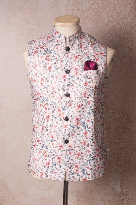 Don't Delay Floral print waistcoat N9_2135