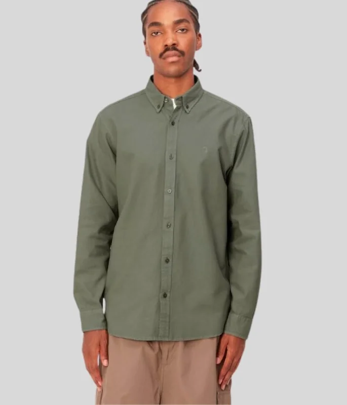 Quick Deals Smoke Green Bolton Cotton Shirt