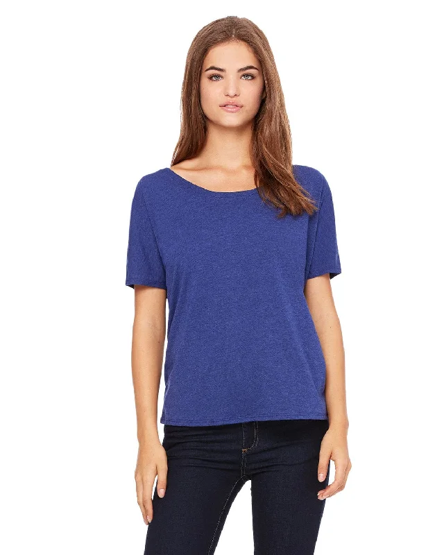 Special Price Bella+Canvas Ladies Slouchy T-Shirt | Navy Triblend