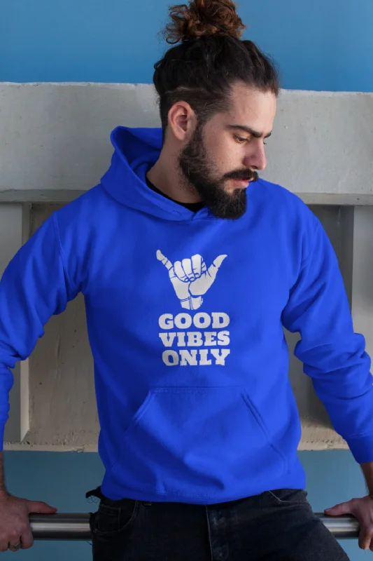 Weekend Discounts You Deserve Good Vibes Only Premium Non Zipper Blue Hoodie