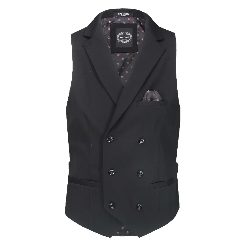 Top Pick MAX – DOUBLE BREASTED BLACK WAISTCOAT