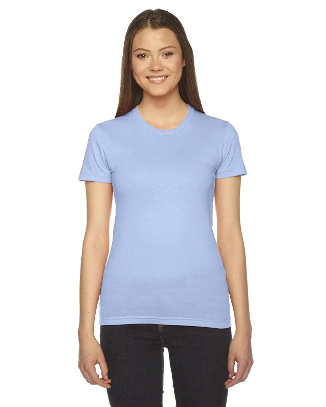Top Pick American Apparel Ladies Fine Jersey Short Sleeve T-Shirt | Baby Blue