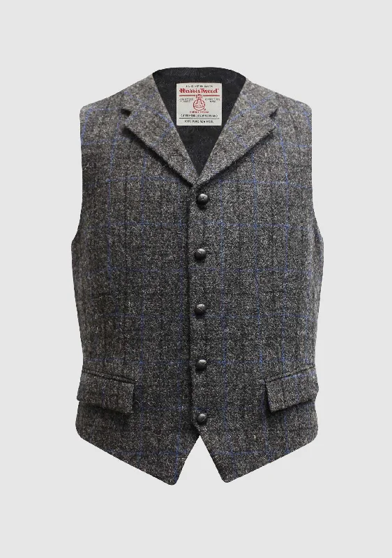 Quick Deals Angus Waistcoat - Grey/Blue Check