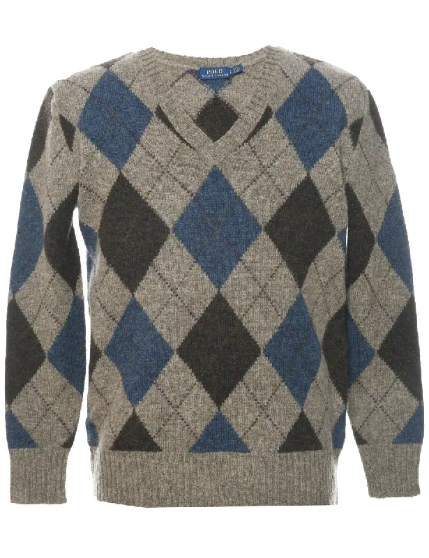 Price Drop Ralph Lauren Argyle Jumper - S