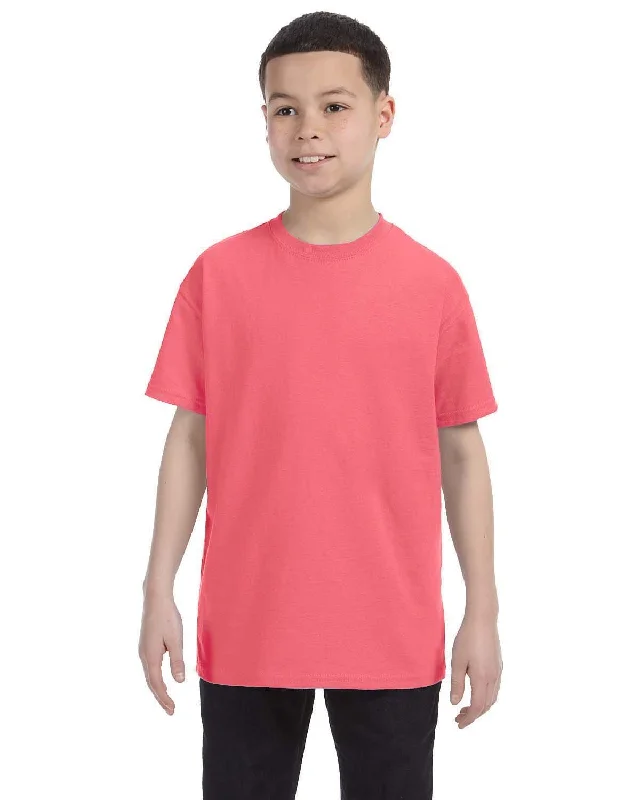 Hanes Youth Authentic-T T-Shirt | Charisma Coral