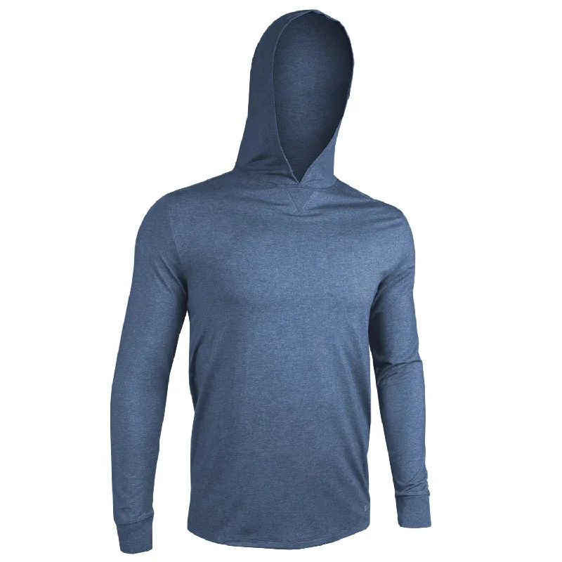 Flash Sale 2UNDR Luxury LS Hooded Tee - HEATHERED INDIGO