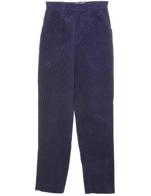 Weekend Offers That Amaze Purple Tapered 1990s Corduroy Trousers - W24 L31