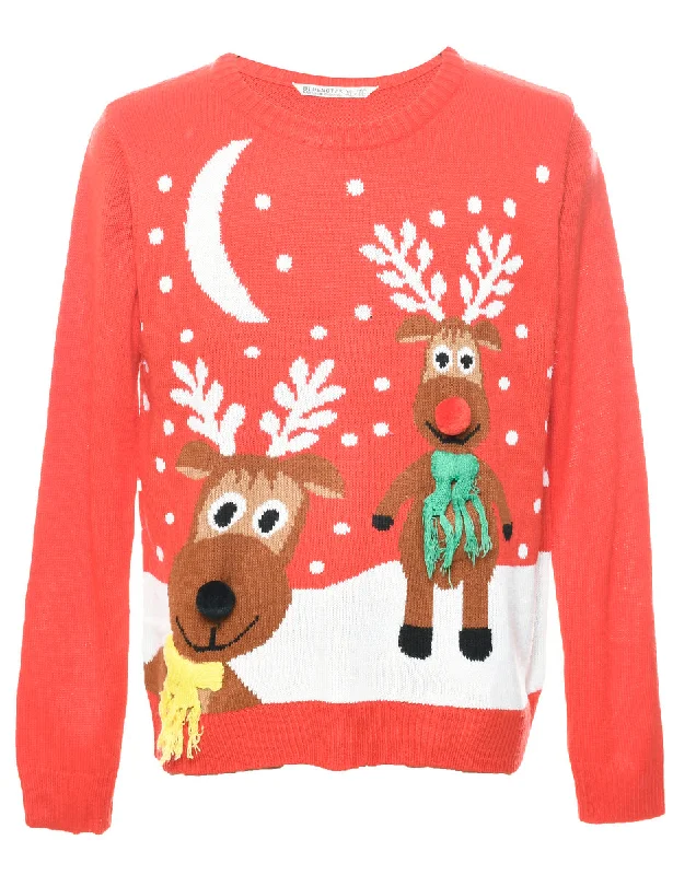 Weekend Specials to Savor Red Christmas Jumper - XL