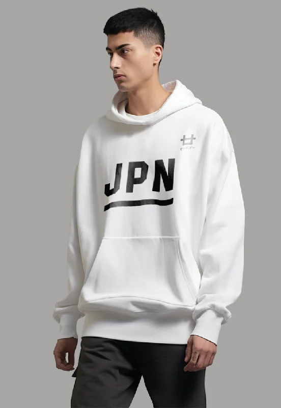 Make Your Weekend Count with Savings MOA87 Hoodies Premium ScubaLux Anti Kusut Waterproof "Logo JPN" Putih