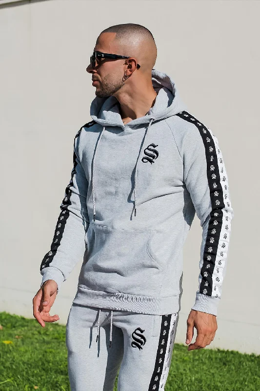 Year-End Deals Double Tape Hoodie - Grey