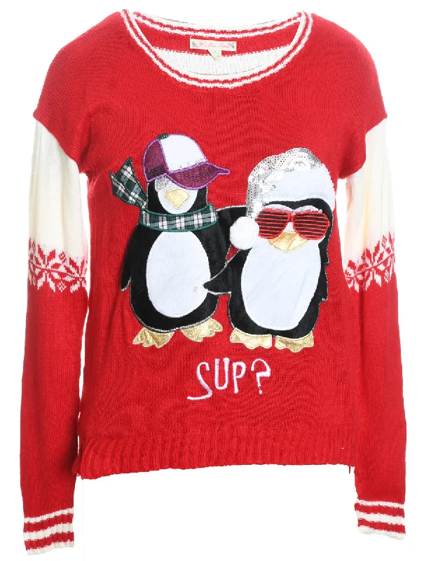 Limited Offer Penquin Christmas Jumper - S