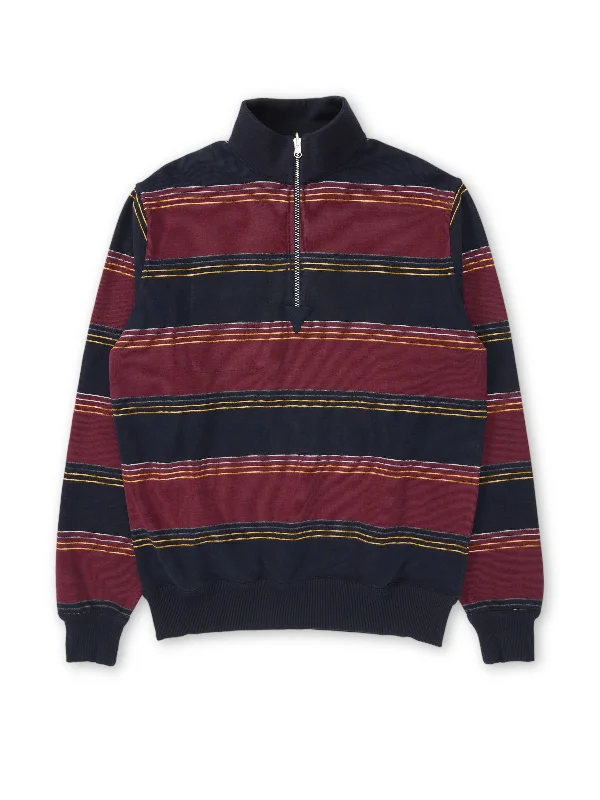 Weekend Bargains to Savor Reversible Half Zip Sweatshirt Hinkley Navy/Burgundy