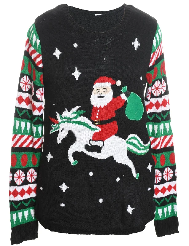 Santa Claus Christmas Jumper - M