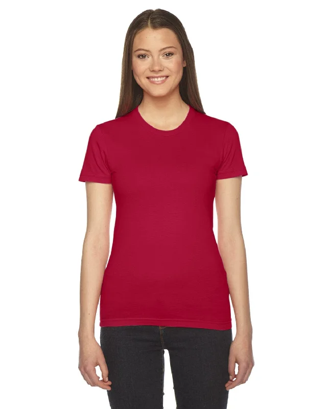 Unmissable Sale American Apparel Ladies Fine Jersey Short Sleeve T-Shirt | Red