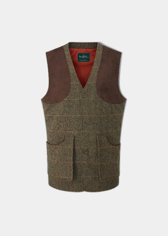 Unbeatable Deal Combrook Men's Tweed Shooting Waistcoat in Teak - Shooting Fit