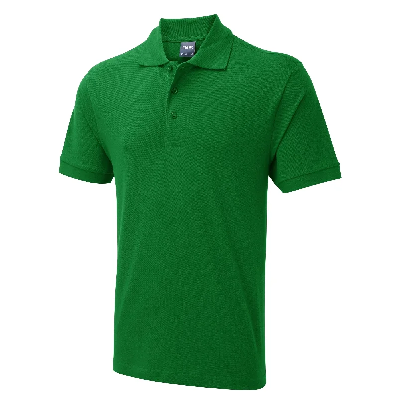 Online Exclusive Uneek Men's Ultra Cotton Poloshirt Kelly Green