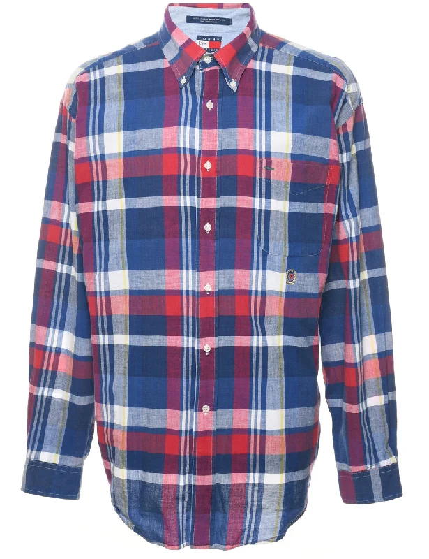 Now Available Red & Blue Tommy Hilfiger Checked Shirt - XL