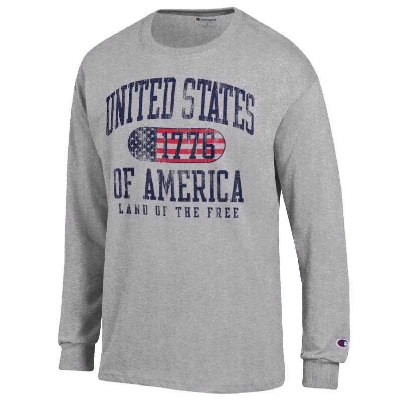 Men's Champion Land of the Free 1776 Long Sleeve T-Shirt