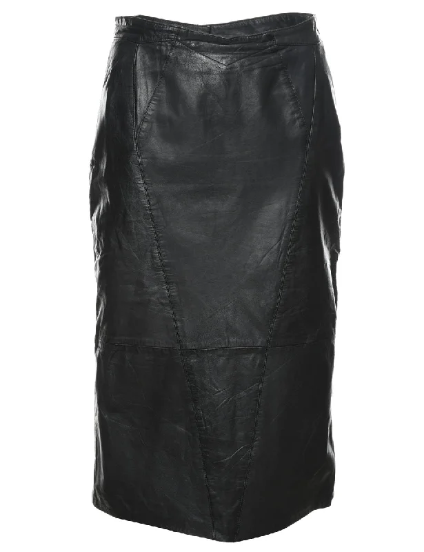 Weekend Specials to Cherish Pencil Shape Leather Skirt - S