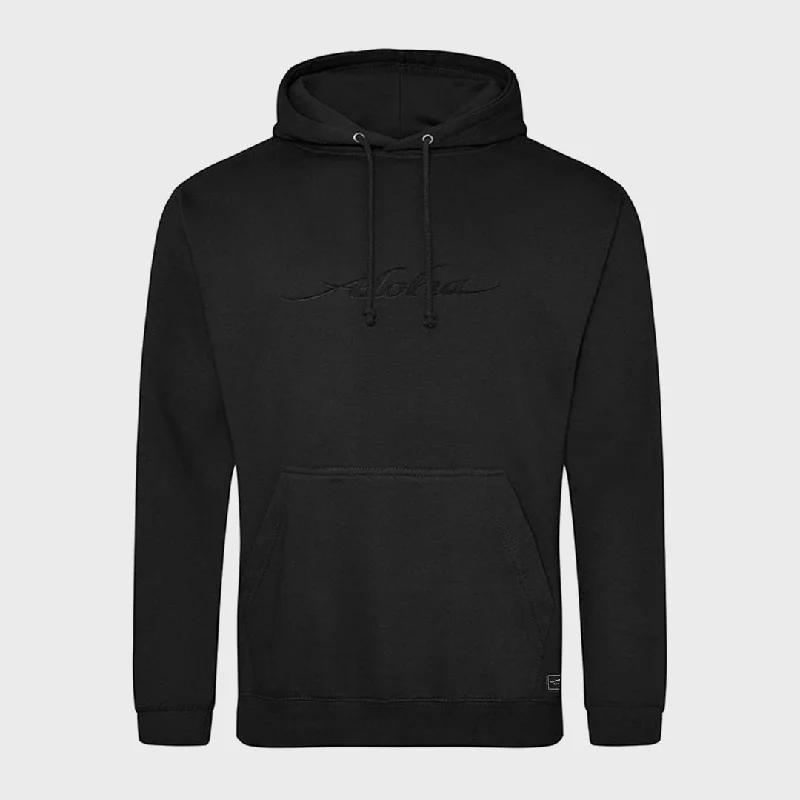 Year-End Sale Aloha Unisex Logo Hoodie - Black