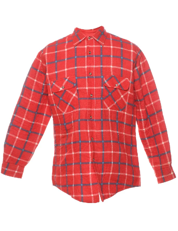 Midnight Sale Red & Blue Classic Checked Shirt - M